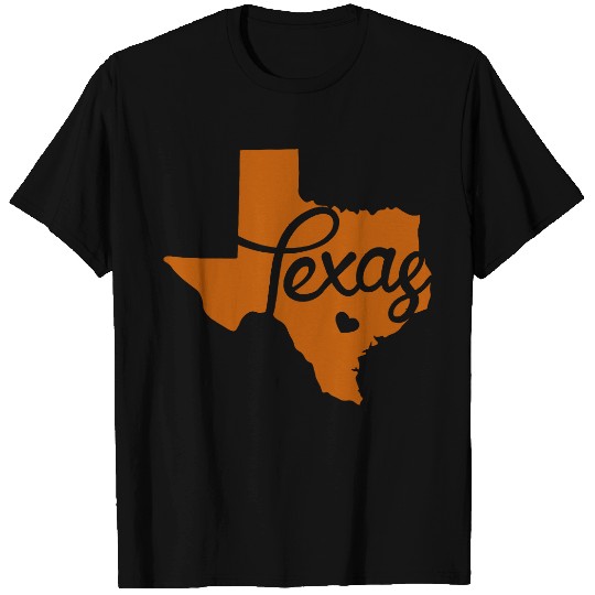 Burnt Orange Texas Heart T-shirt