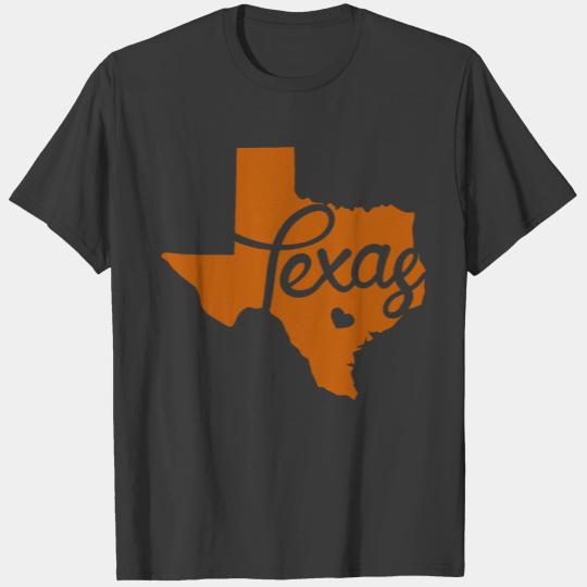 Burnt Orange Texas Heart T-shirt