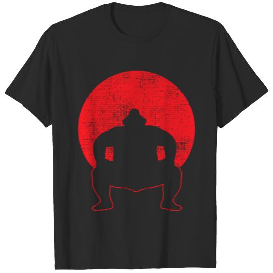 Sumo Japan Japanese Flag Wrestler Vintage T-shirt
