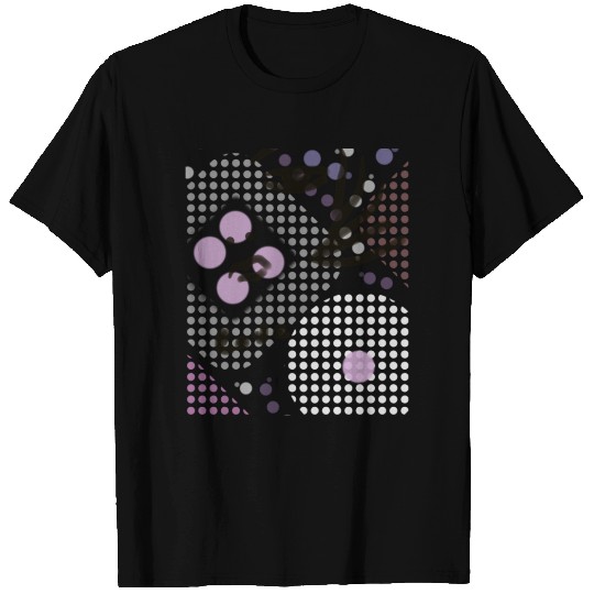 Lady portrait with polka dots T-shirt