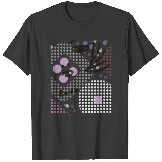 Lady portrait with polka dots T-shirt