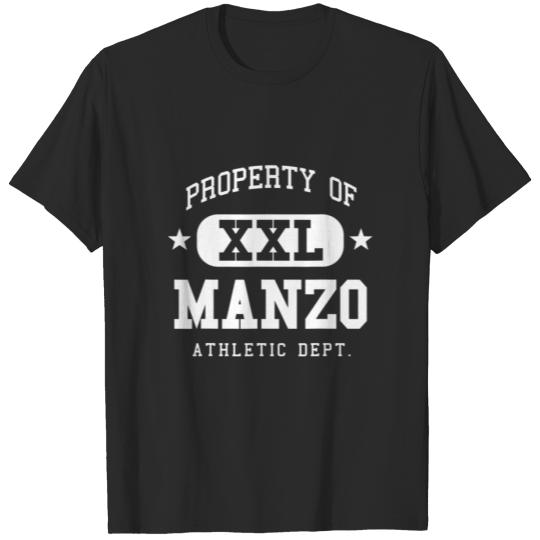 Discover Manzo Name School Vintage Retro Funny T-shirt