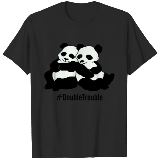 Discover Twin Panda Hashtag Girl's Bella T-shirt