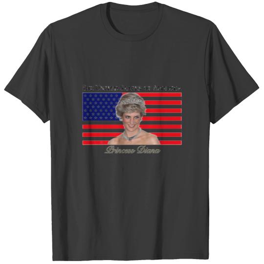 Princess Diana USA Flag T-shirt
