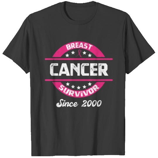 Awareness Breast Cancer Survivor Since 2000 Plus Size T-shirt