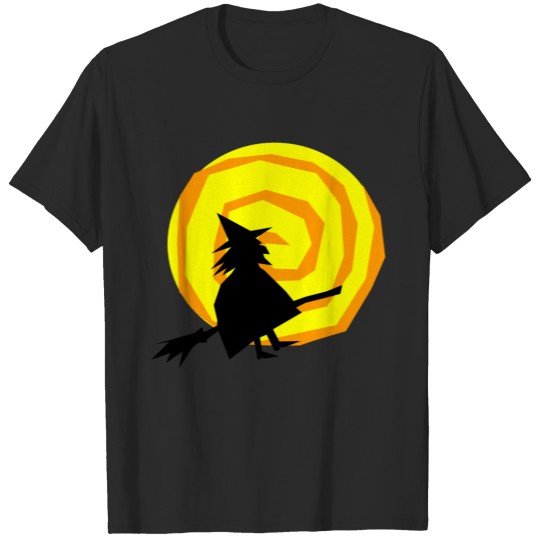 Discover Halloween Witch and Moon T-shirt