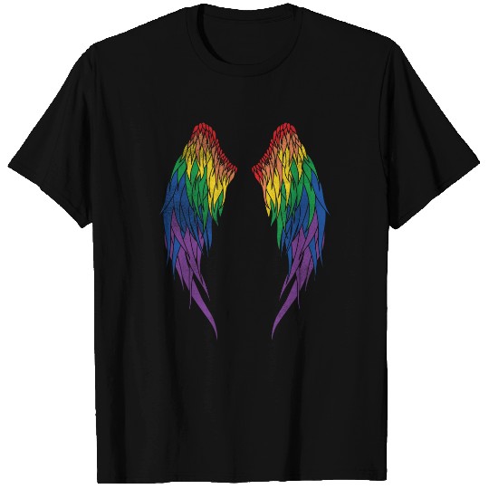 Pride Flag - Angel Wings T-shirt