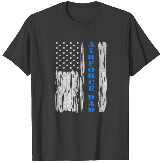 Vintage US Flag Air Force Dad Veteran Father T-shirt