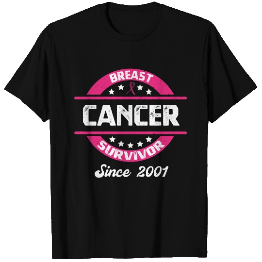 Awareness Breast Cancer Survivor Since 2001 T-shirt