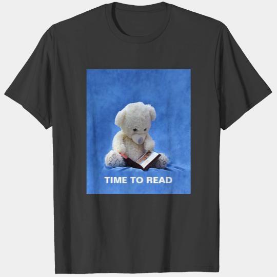 Teddy Bear Time to Read Blue Stuffed Animal, ZKOA T-shirt