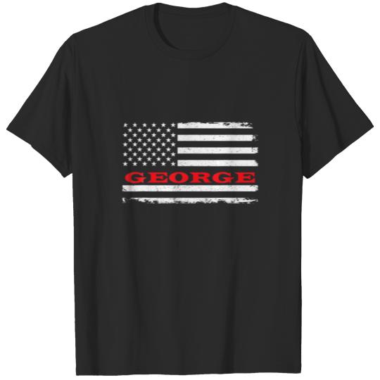 Discover Iowa American Flag George USA Patriotic Souvenir T-shirt
