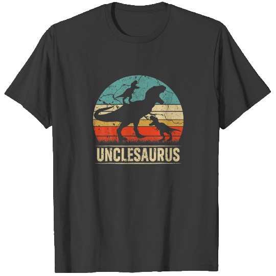 Uncle Dinosaur T Rex Unclesaurus 2 Kids Family Mat T-shirt