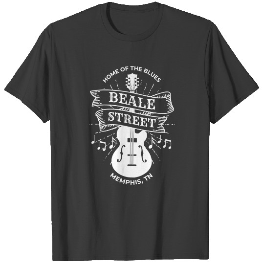 Guitar Music Beale Street Memphis Tennessee Home o T-shirt