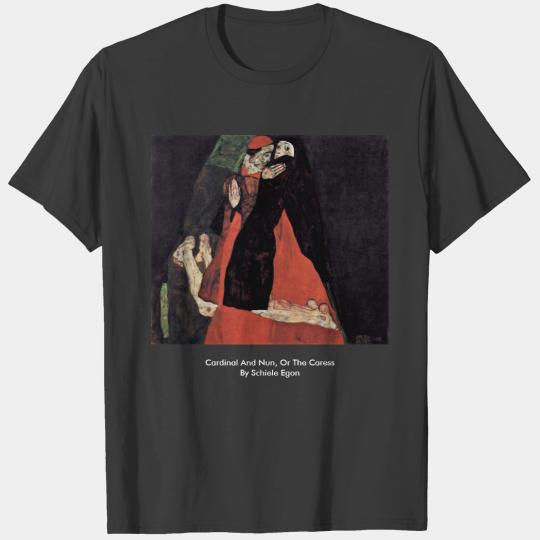 Cardinal And Nun, Or The Caress By Schiele Egon T-shirt