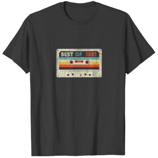 30Th Bday Gifts Best Of 1991 Retro Cassette Tape V T-shirt