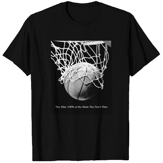 Black White Motivational Quote Basketball T-shirt