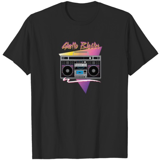 Discover 1980s ghetto blaster boombox T-shirt
