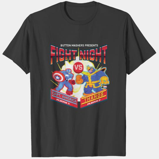 Fight Night Captain America Vs Thanos Game Sprites T-shirt