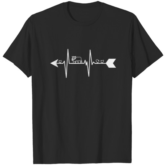 Discover Bow Hunting heartbeat - Elk Deer Turkey Archery T-shirt