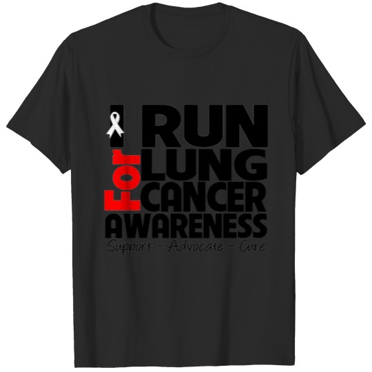 Discover I Run For Lung Cancer Awareness T-shirt