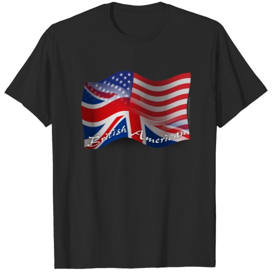 British-American Waving Flag T-shirt