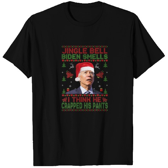 Jingle Bells Biden Smells Crapped His Pant Christm T-shirt