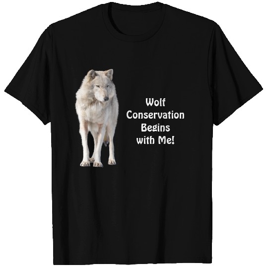 Grey Wolf Conservation Wildlife Art T-shirt