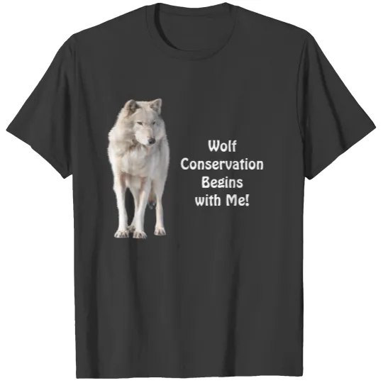 Grey Wolf Conservation Wildlife Art T-shirt