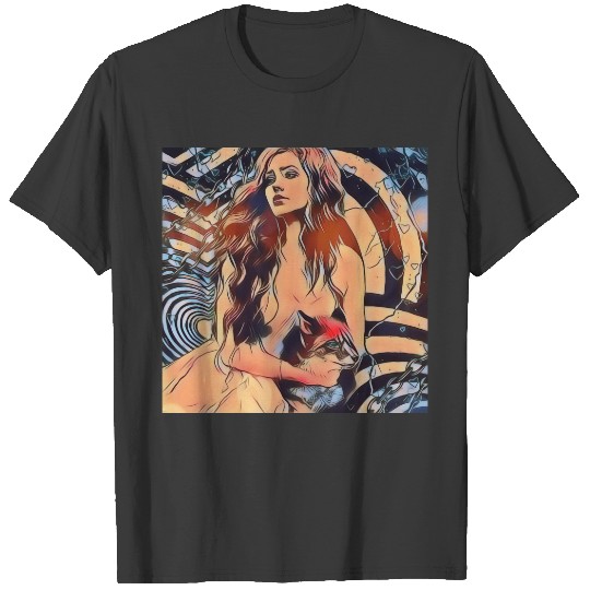 girl and fox sleeveless T-shirt