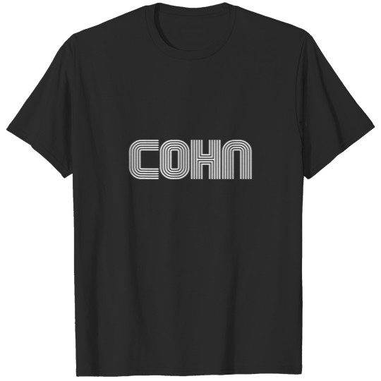 Cohn Name Family Retro 70S 80S Stripe Funny T-shirt