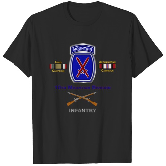 Discover 10th Mountain Division Iraq & Afghanistan Veteran T-shirt