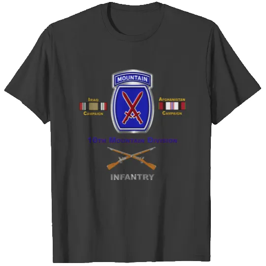 10th Mountain Division Iraq & Afghanistan Veteran T-shirt