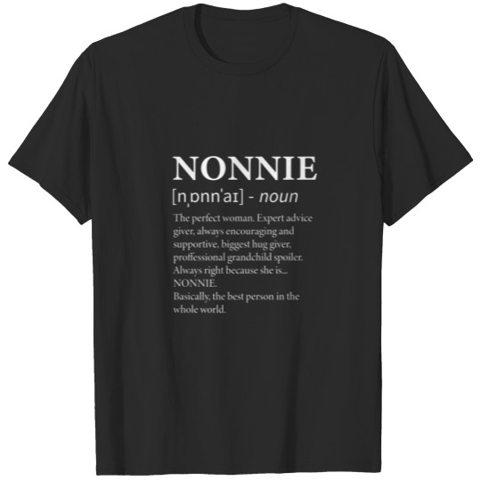 Nonnie Definition - Funny Grandma T-shirt