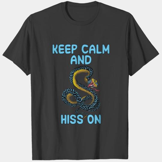 Keep calm and hiss on sleeveless T-shirt