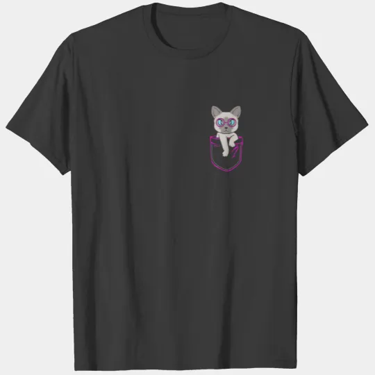 Siamese Cat Pocket T-shirt