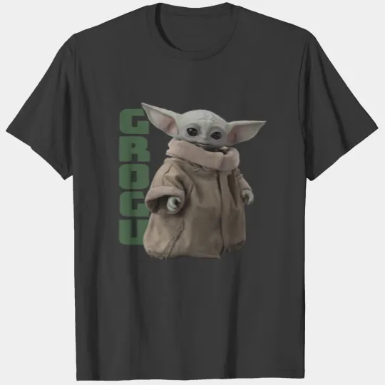 Grogu Character Name Graphic T-shirt