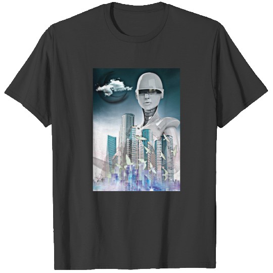 robot girl sleeveless T-shirt