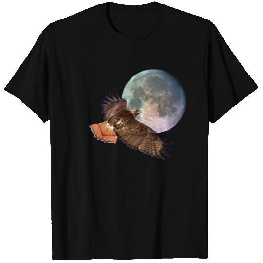 Red-Tail Hawk & Full Moon Wildlife T-shirt