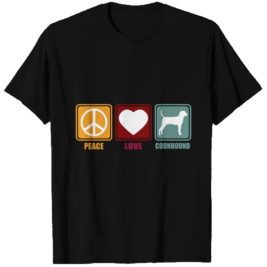 Treeing Walker Coonhound Dog Peace Love T-shirt