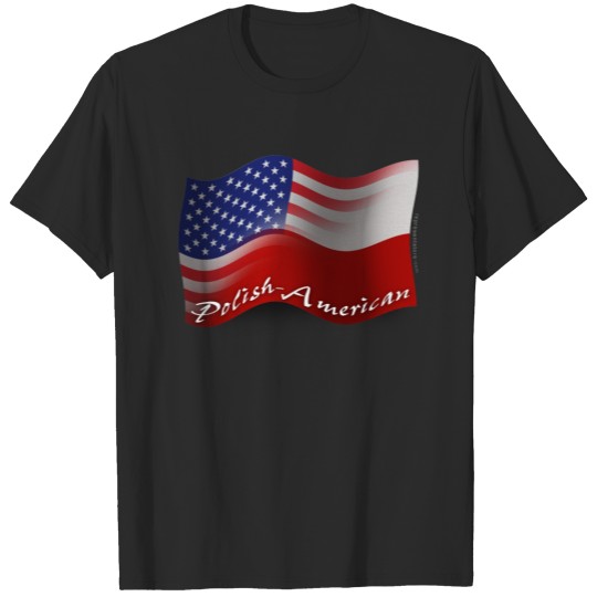 Polish-American Waving Flag T-shirt