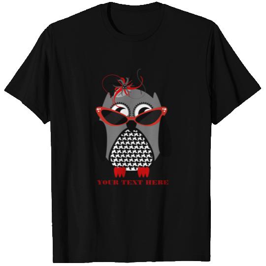 Houndstooth Owl With Sunglasses T-shirt