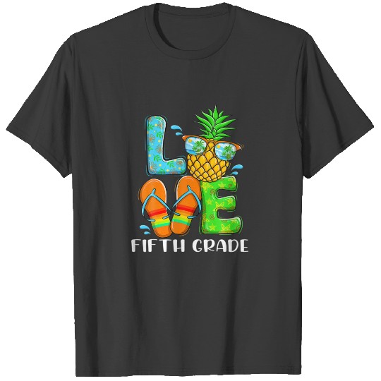 Love Fifth Grade Teacher Life Chritsmas In July Su T-shirt