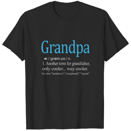 Mens Grandpa Definition Retro Christmas Fathers Da T-shirt