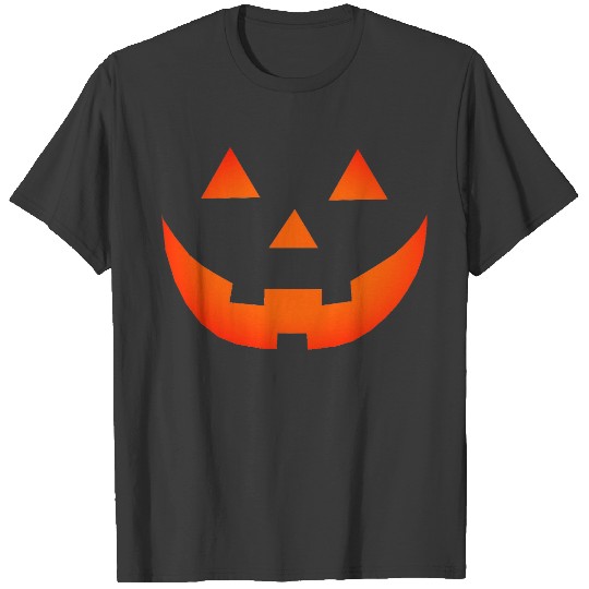 Halloween neon orange Jack o lantern pumpkin T-shirt