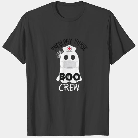 Oncology Nurse Boo Crew Ghost Costume Funny Hallow T-shirt