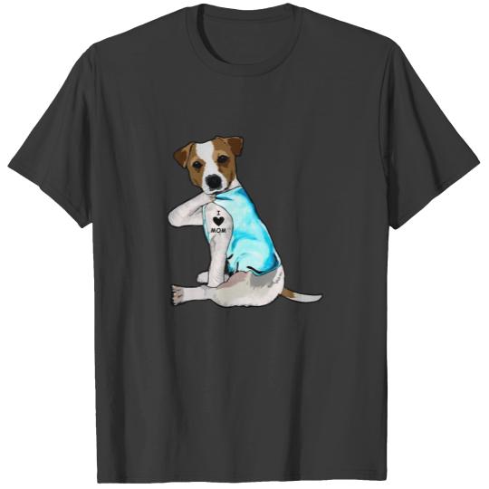Dog Has Tattoo I Love Mom Plott Dog Mother T-shirt