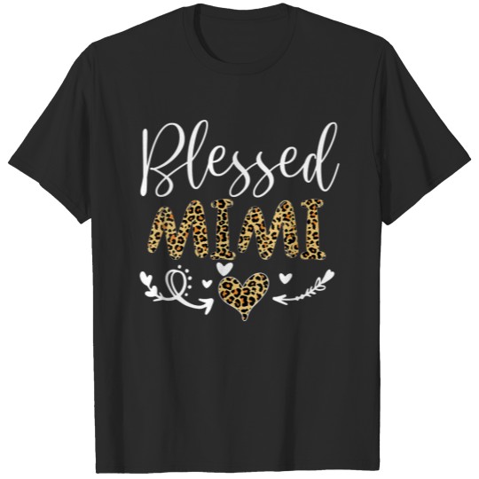 Discover Womens Blessed Mimi Leopard Mothers Day Mom Grandm T-shirt
