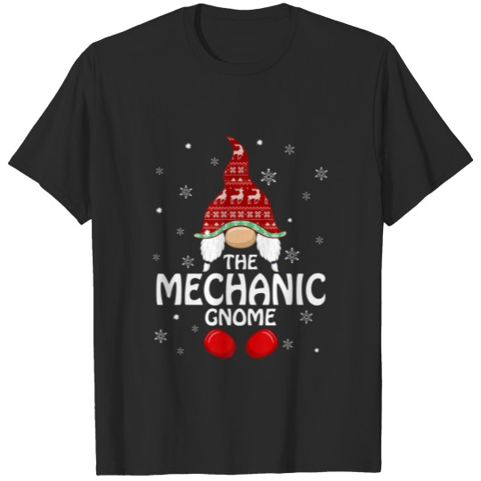 Mechanic Gnome Family Matching Christmas Funny Xma T-shirt
