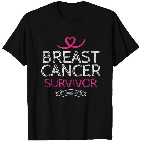 Breast Cancer Survivor Since 2011 Awareness Heart Plus Size T-shirt