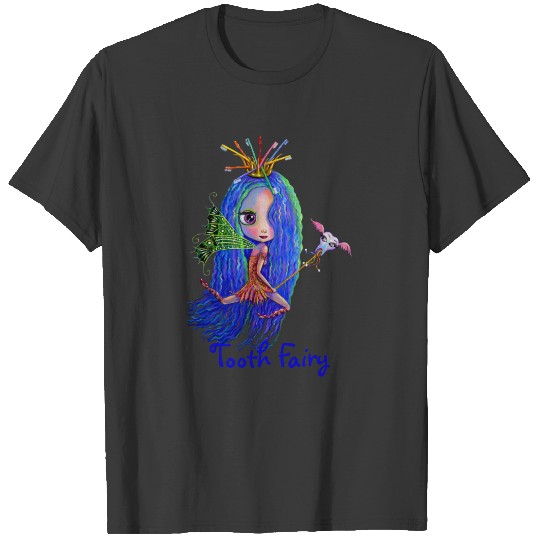 Tooth Fairy with Toothbrush Crown T-shirt